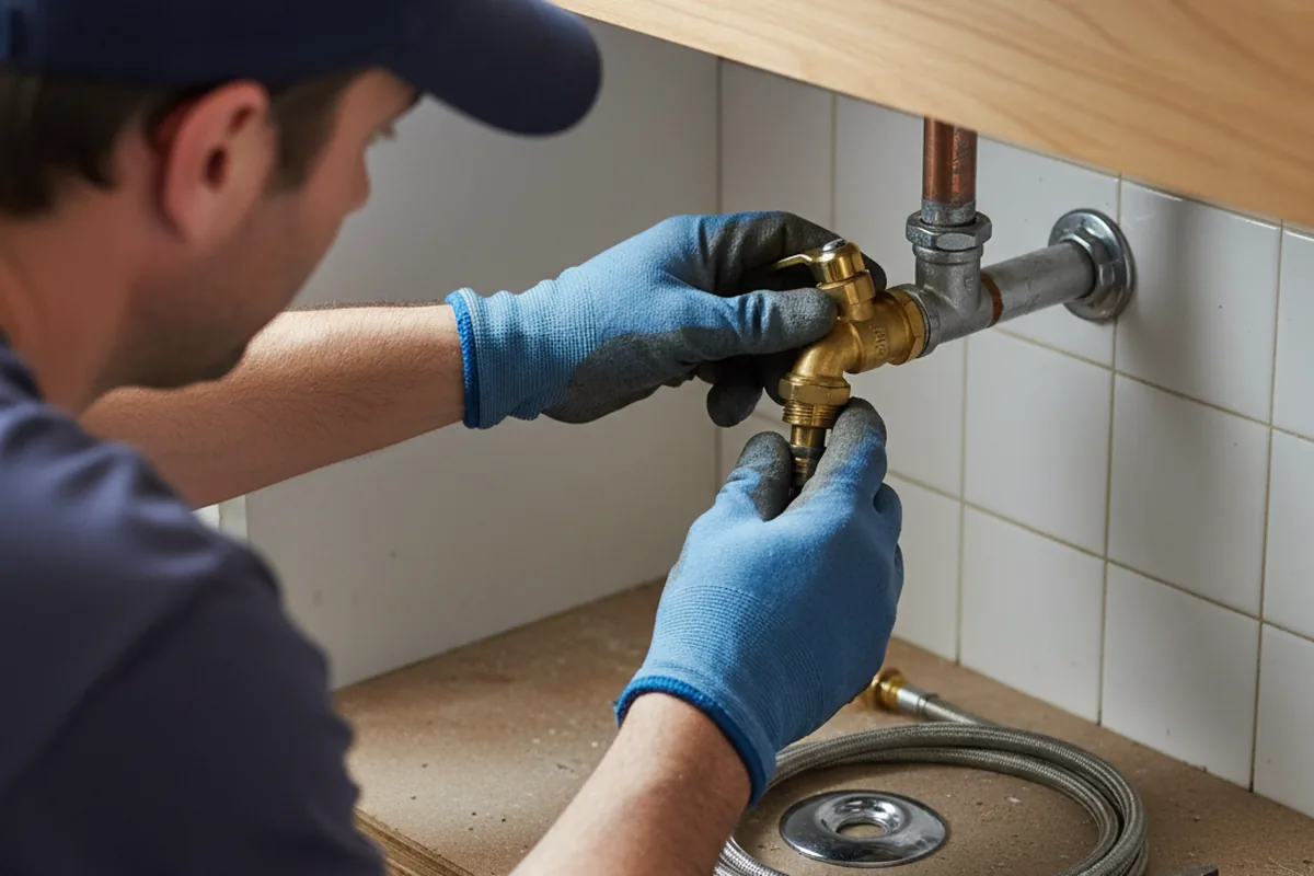 Shutoff valve and fitting work during Faucet and Fixture Repair in Rapid City